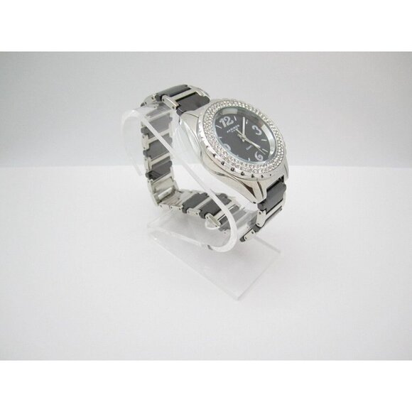 Women Akribos XXIV Crystal Cermaic Quartz WR Analog 42mm Dial Round Watch (G298) - Picture 4 of 11